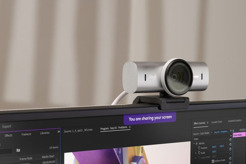 Logitech’s new MX Brio is a $200 4K webcam with ‘AI-enhanced image quality’